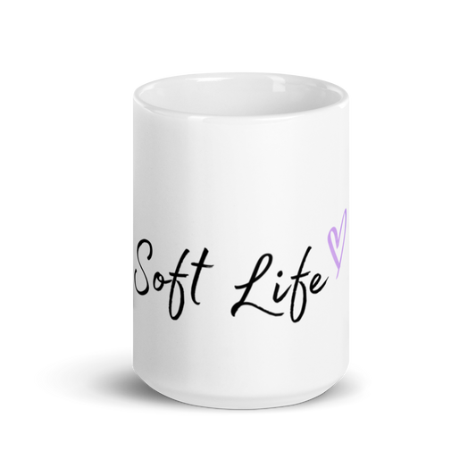 Soft Life White Glossy Mug